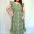 Cotton Green Kalamkari Handblock Printed Mid-Length kurti for Women