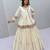 Navratri Cream Lehenga Choli in Cotton Poly