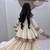 Navratri Cream Lehenga Choli in Cotton Poly