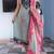 Light-grey silk blend embroidered kurta set