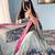 Light-grey silk blend embroidered kurta set