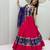 Navratri Rani-pink Mirror Work Lehenga Choli in Cotton Poly