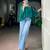 Green cotton poly embroidered  top