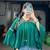 Green cotton poly embroidered  top