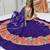 Navratri Violet Mirror Work Lehenga Choli in Cotton Poly