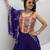 Navratri Violet Mirror Work Lehenga Choli in Cotton Poly