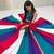 Navratri Multicolor Embroidered Lehenga Choli in Cotton Poly