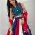 Navratri Multicolor Embroidered Lehenga Choli in Cotton Poly
