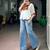 White cotton poly embroidered  top