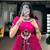 Navratri Pink Mirror Work Lehenga Choli in Georgette