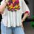 White cotton poly embroidered  top