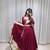 Navratri Wine Mirror Work Lehenga Choli in Rayon