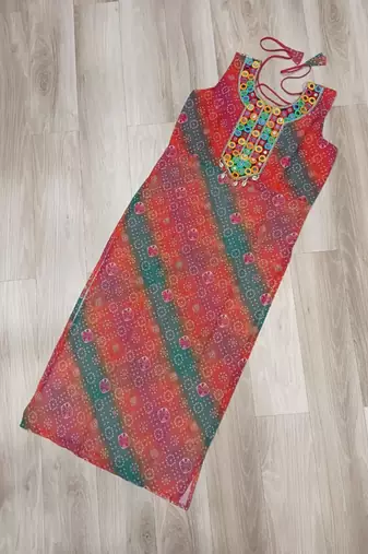 Multicolor georgette printed kurta set
