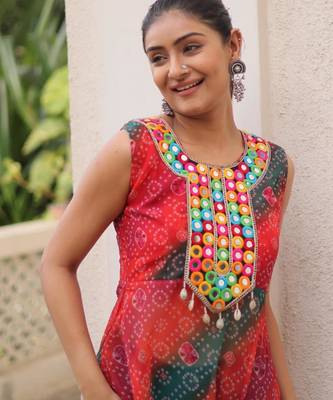 Multicolor georgette printed kurta set 3