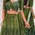 Navratri Green Mirror Work Lehenga Choli in Georgette