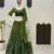 Navratri Green Mirror Work Lehenga Choli in Georgette
