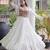 White rayon embroidered flared gown set