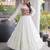 White rayon embroidered flared gown set