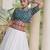 Navratri White Gamthi Work Lehenga Choli in Cotton Poly