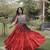Navratri Orange Dori Detail Lehenga Choli in Cotton Poly