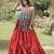 Navratri Orange Dori Detail Lehenga Choli in Cotton Poly