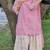 Pink embroidered kurta farshi salwar set with heart detailing & matching dupatta