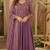Purple embroidered anarkali suit with designer dupatta