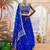 Navratri Royal-blue Printed Lehenga Choli in Georgette