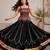 Navratri Black Embroidered Lehenga Choli in Rayon
