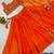 Navratri Orange Printed Lehenga Choli in Georgette