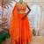 Navratri Orange Printed Lehenga Choli in Georgette