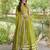 Navratri Parrot-green Printed Lehenga Choli in Georgette