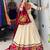 Navratri Cream Mirror Work Lehenga Choli in Cotton Poly