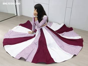 Navratri Wine Printed Lehenga Choli in Cotton Poly 3
