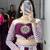 Navratri Wine Printed Lehenga Choli in Cotton Poly