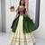 Navratri White Mirror Work Lehenga Choli in Cotton Poly