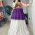 Navratri White Mirror Work Lehenga Choli in Cotton Poly