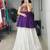 Navratri White Mirror Work Lehenga Choli in Cotton Poly