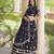 Navratri Black Printed Lehenga Choli in Georgette