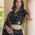 Navratri Black Printed Lehenga Choli in Georgette
