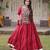 Navratri Red Dori Detail Lehenga Choli in Cotton Poly