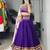 Navratri Purple Mirror Work Lehenga Choli in Cotton Poly