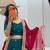 Navratri Teal Embroidered Lehenga Choli in Georgette
