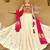 Navratri White Mirror Work Lehenga Choli in Cotton Poly