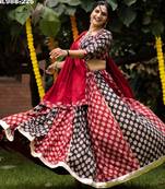 Navratri Multicolor Printed Lehenga Choli in Cotton Poly