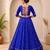 Navratri Blue Mirror Work Lehenga Choli in Cotton Poly