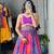 Navratri Multicolor Printed Lehenga Choli in Georgette
