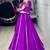 Navratri Purple Mirror Work Lehenga Choli in Cotton Poly