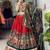 Navratri Red Mirror Work Lehenga Choli in Silk Blend