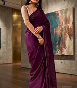 purple color beautiful woven designer tissue fabric saree